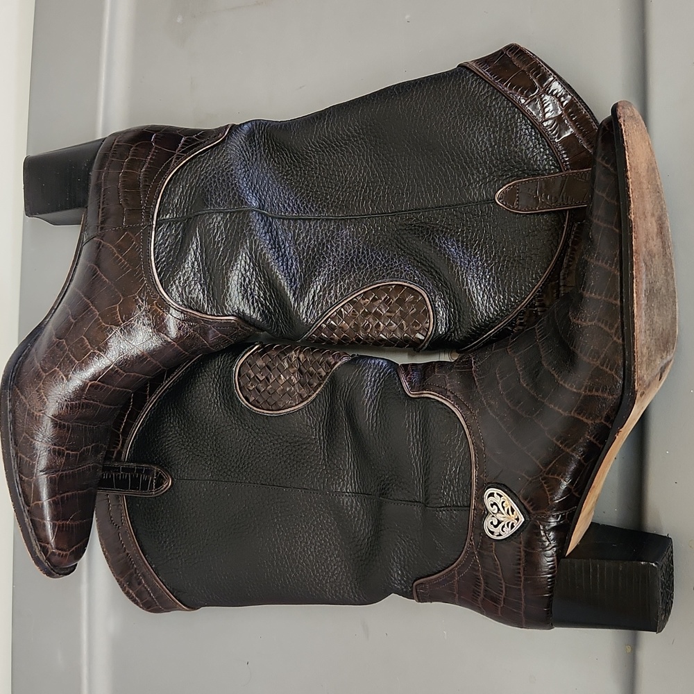 Brighton Toby Boots women’s 10M Wonderful used condition Black & Brown leather